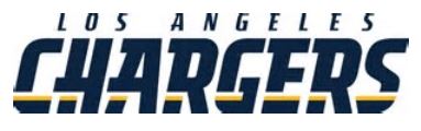 Home Page of the Los Angeles Chargers